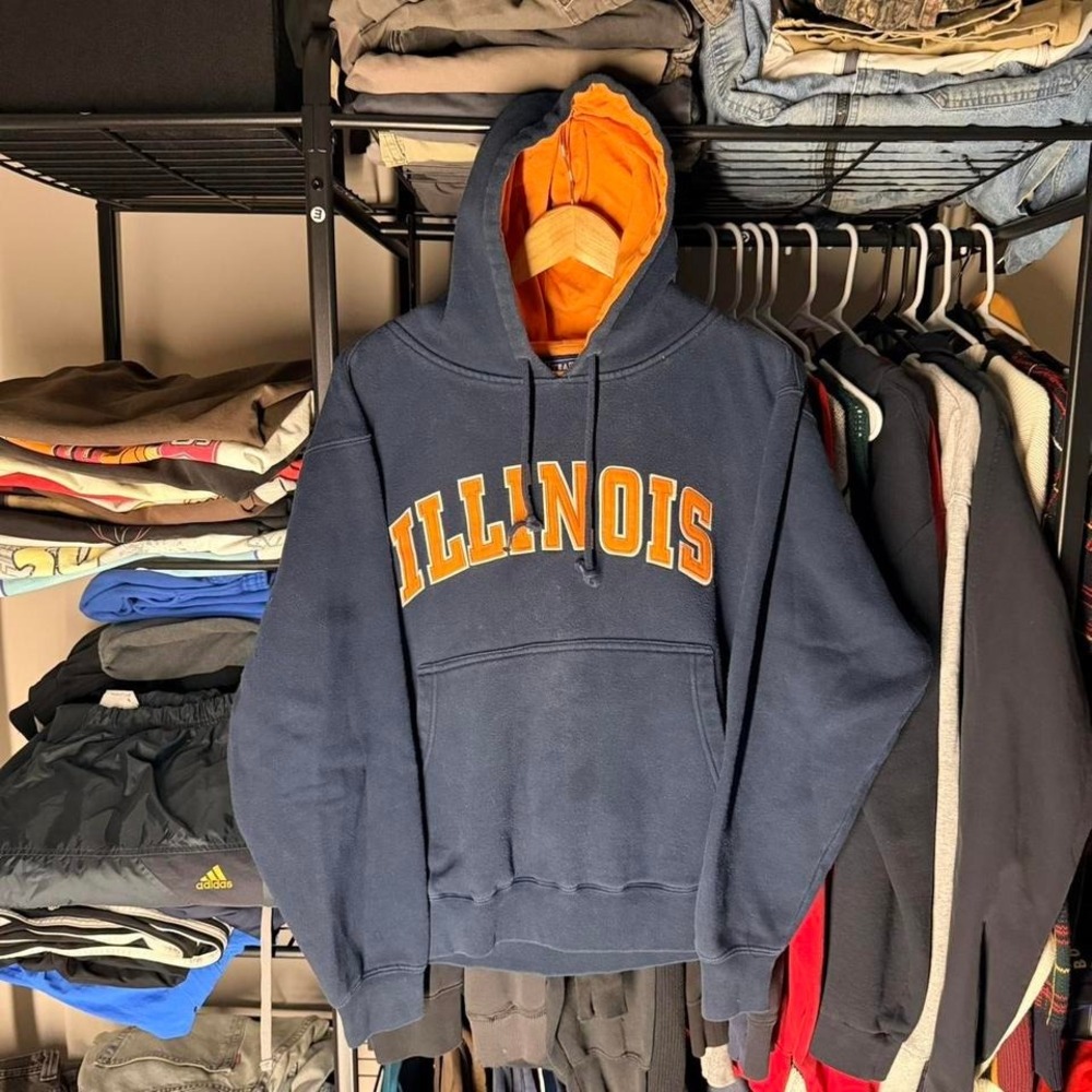🏈 Vintage Illinois Fighting Illini Hoodie | Team Edition Apparel | Size S